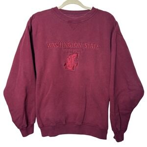 Vintage 90s Washington State University Sweatshirt Maroon college crewneck